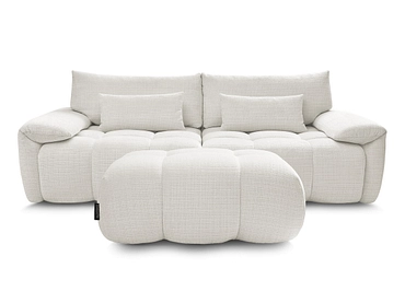 Canapé 3 places avec pouf BOBOCHIC IVANE