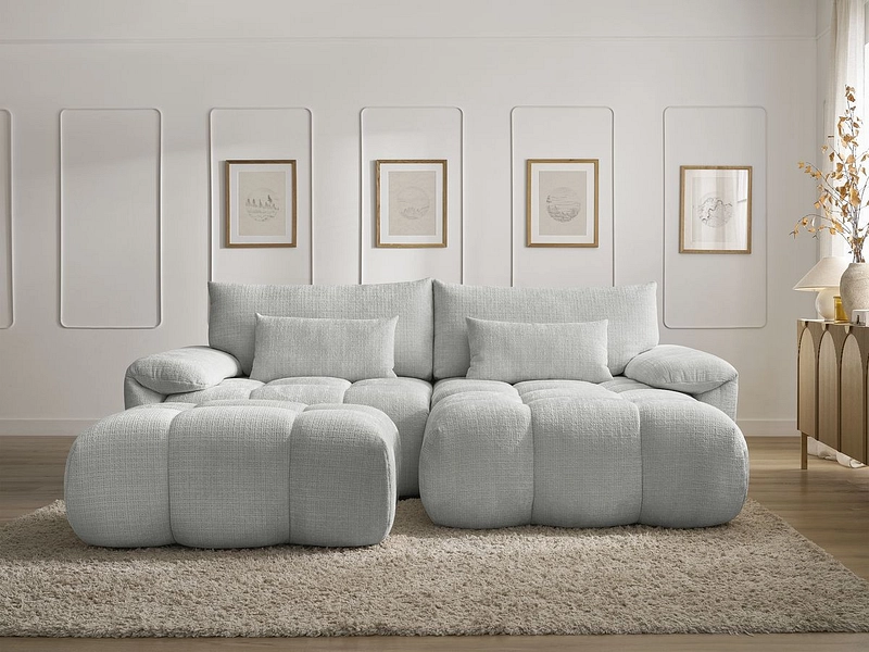 Divano ad angolo con pouf BOBOCHIC IVANE