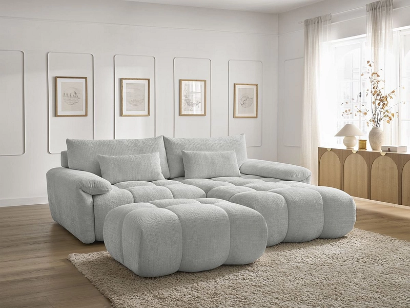 Divano ad angolo con pouf BOBOCHIC IVANE