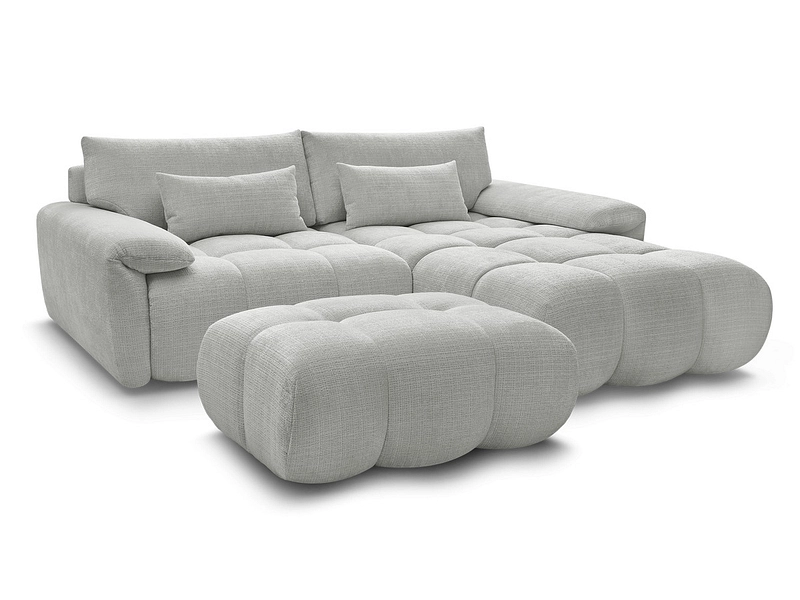 Divano ad angolo con pouf BOBOCHIC IVANE