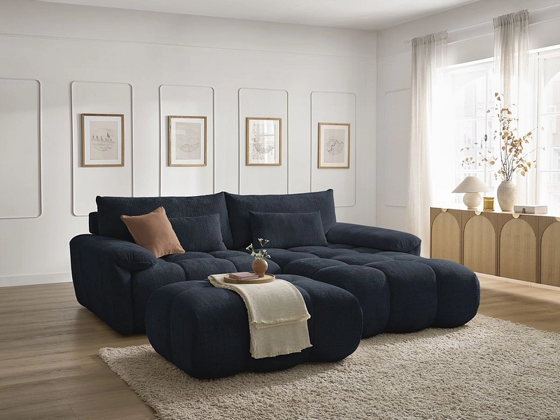 Ecksofa mit Hocker BOBOCHIC IVANE Ecksofa mit Hocker BOBOCHIC IVANE