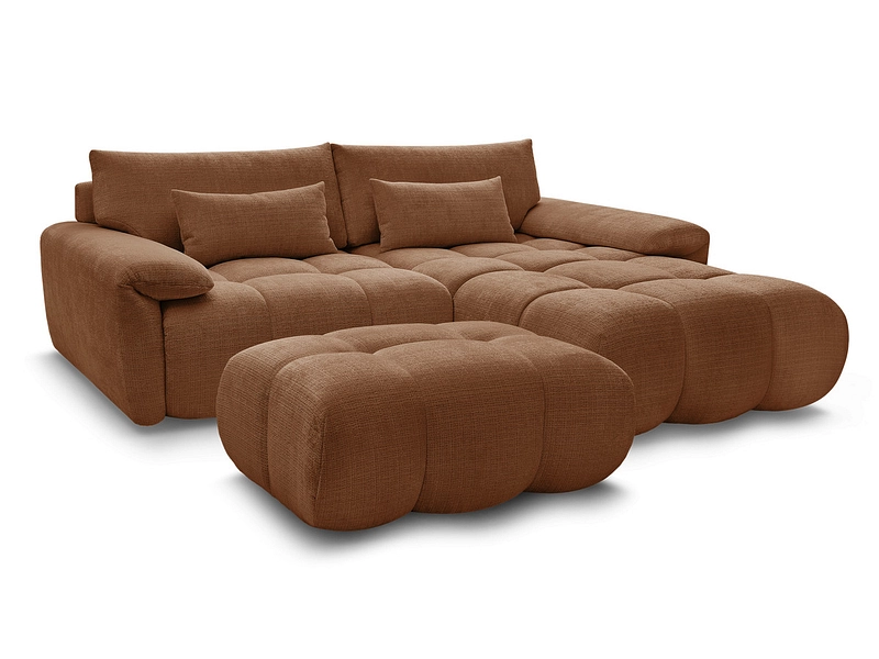 Divano ad angolo con pouf BOBOCHIC IVANE