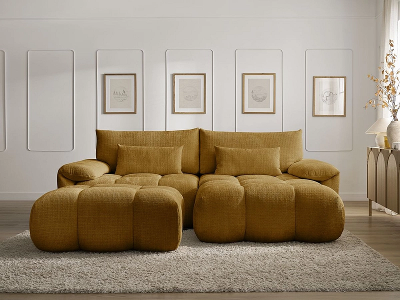 Divano ad angolo con pouf BOBOCHIC IVANE