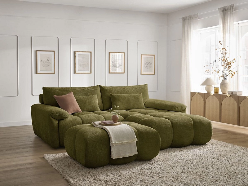 Ecksofa mit Hocker BOBOCHIC IVANE Ecksofa mit Hocker BOBOCHIC IVANE