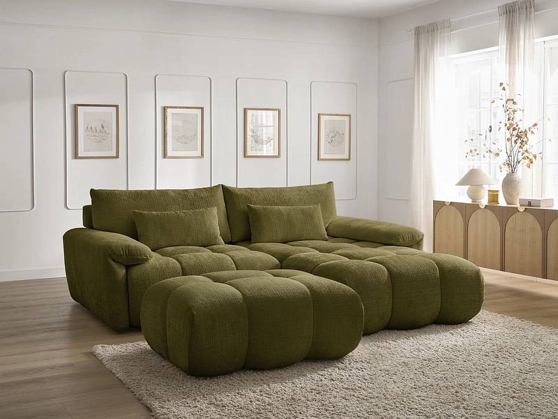 Ecksofa mit Hocker BOBOCHIC IVANE Ecksofa mit Hocker BOBOCHIC IVANE