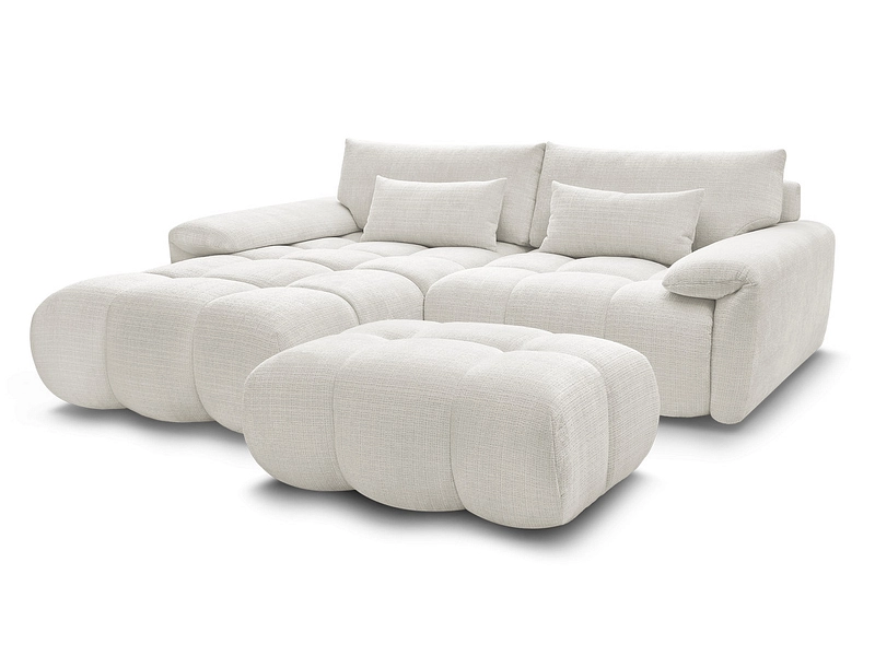 Divano ad angolo con pouf BOBOCHIC IVANE