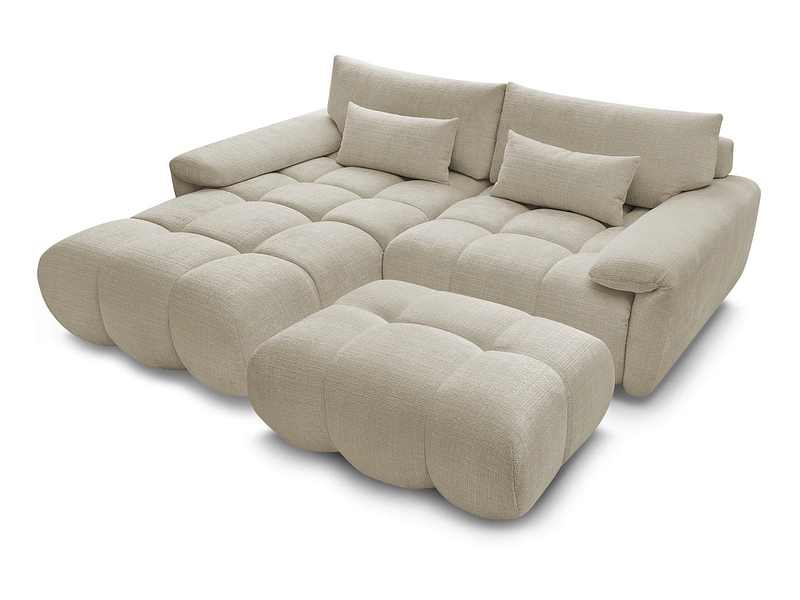 Divano ad angolo con pouf BOBOCHIC IVANE