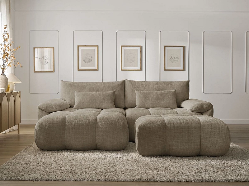 Divano ad angolo con pouf BOBOCHIC IVANE