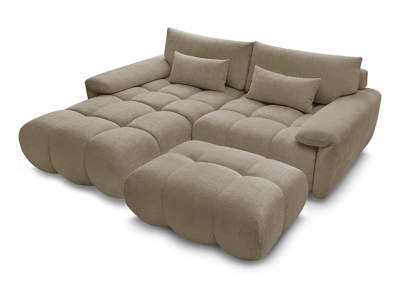 Divano ad angolo con pouf BOBOCHIC IVANE