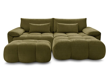 Canapé d'angle avec pouf BOBOCHIC IVANE