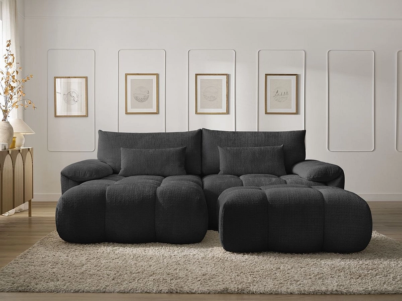 Divano ad angolo con pouf BOBOCHIC IVANE
