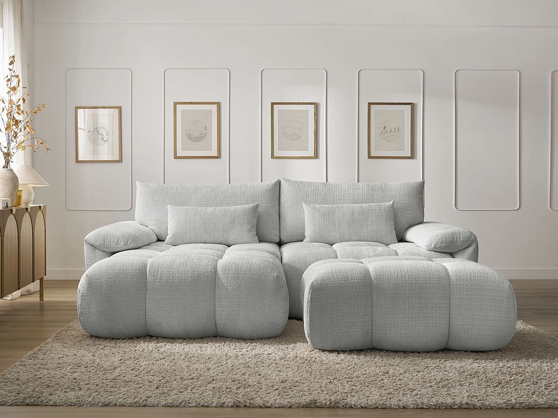 Divano ad angolo con pouf BOBOCHIC IVANE