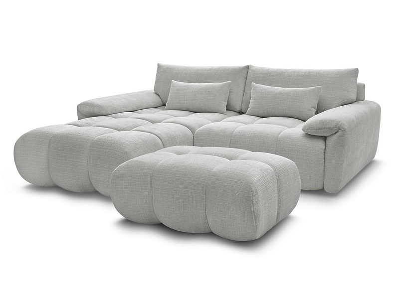 Divano ad angolo con pouf BOBOCHIC IVANE