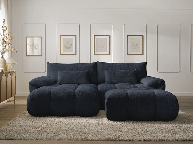 Divano ad angolo con pouf BOBOCHIC IVANE