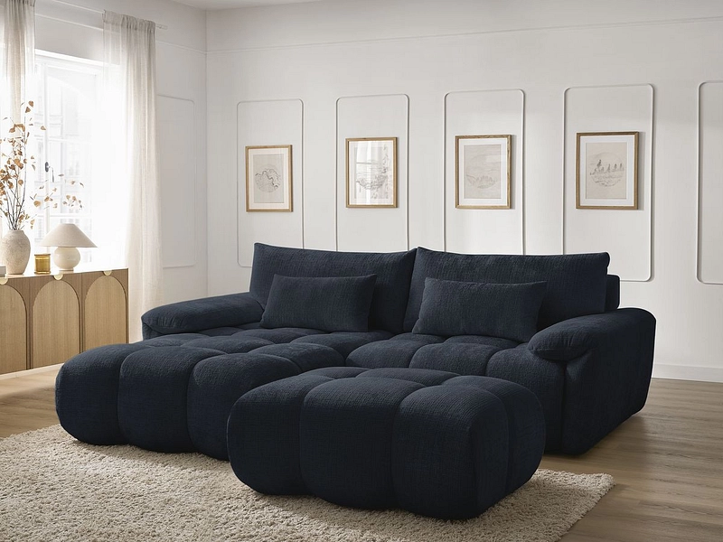 Divano ad angolo con pouf BOBOCHIC IVANE