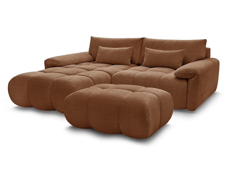 Divano ad angolo con pouf BOBOCHIC IVANE