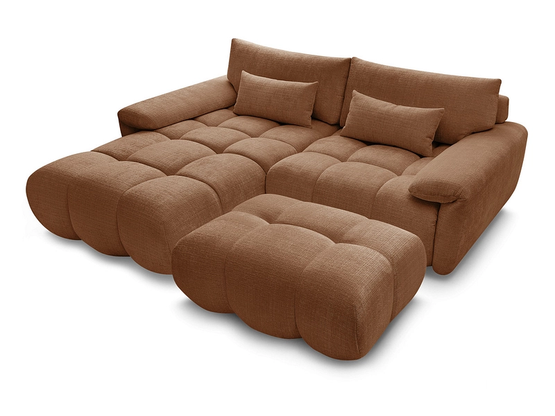 Divano ad angolo con pouf BOBOCHIC IVANE