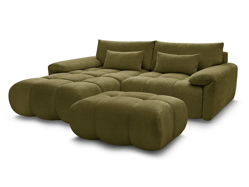 Divano ad angolo con pouf BOBOCHIC IVANE