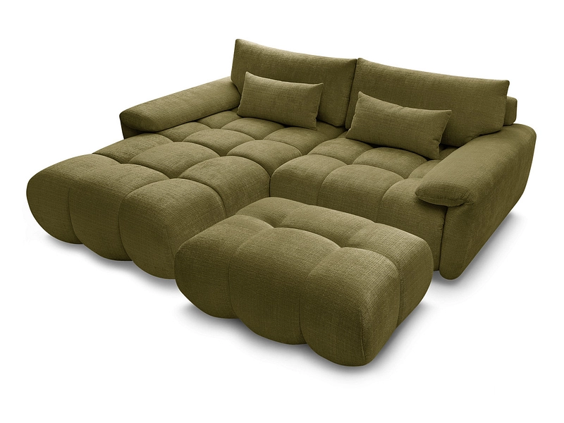 Divano ad angolo con pouf BOBOCHIC IVANE