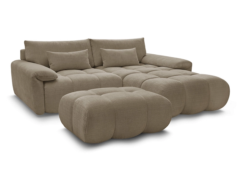 Divano ad angolo con pouf BOBOCHIC IVANE