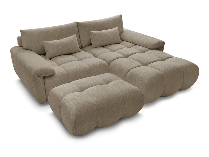 Divano ad angolo con pouf BOBOCHIC IVANE