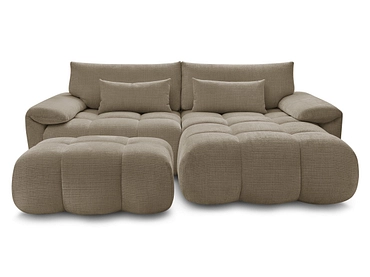 Canapé d'angle avec pouf BOBOCHIC IVANE