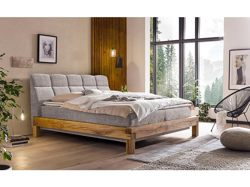 Boxspring ASPEN gris clair