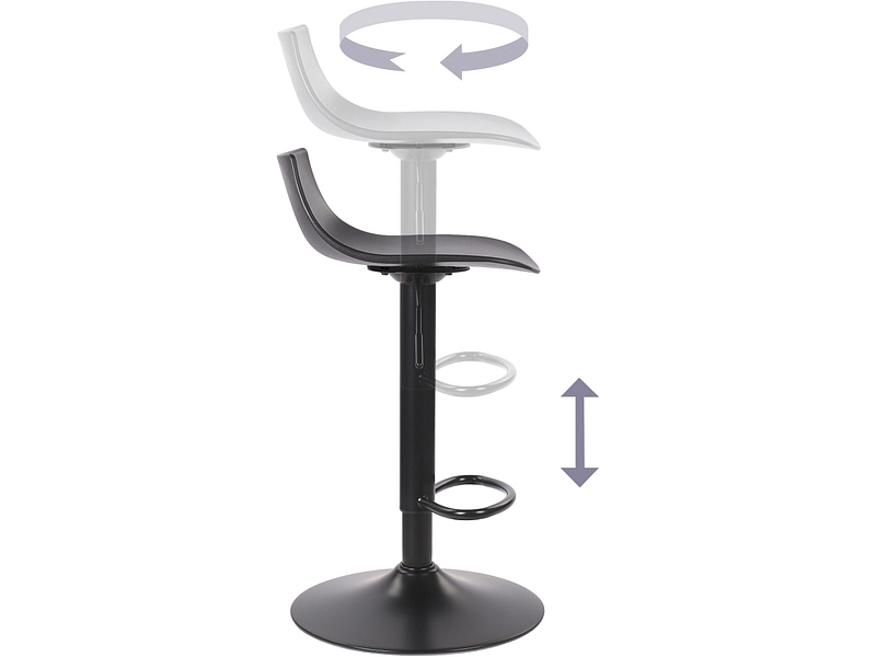 Set 2 tabourets de bar HERIBO