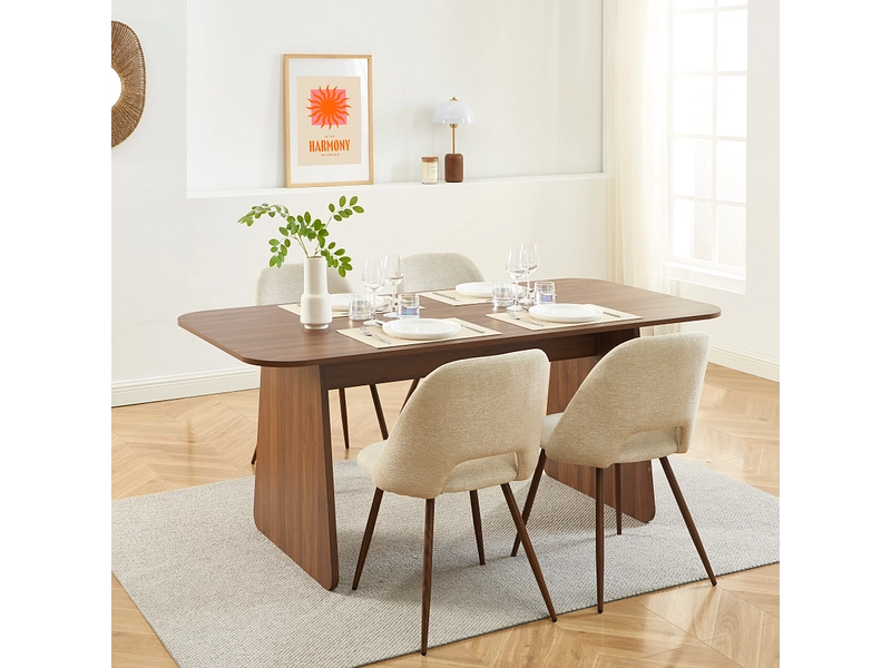 Set Tisch und 4 Stühle BAÏTA LANGO
