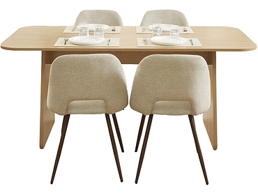 Set Tisch und 4 Stühle BAÏTA LANGO