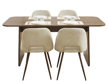 Set tavolo e 4 sedie BAÏTA LANGO