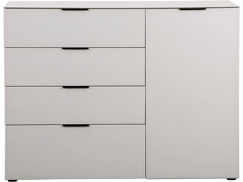 Kommode GLASS 1 Tür 4 Schubladen