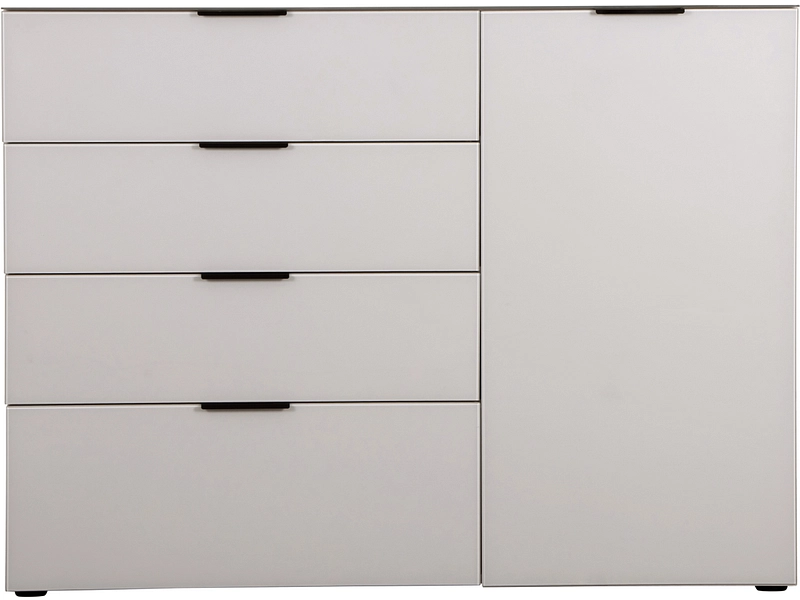 Kommode GLASS 1 Tür 4 Schubladen