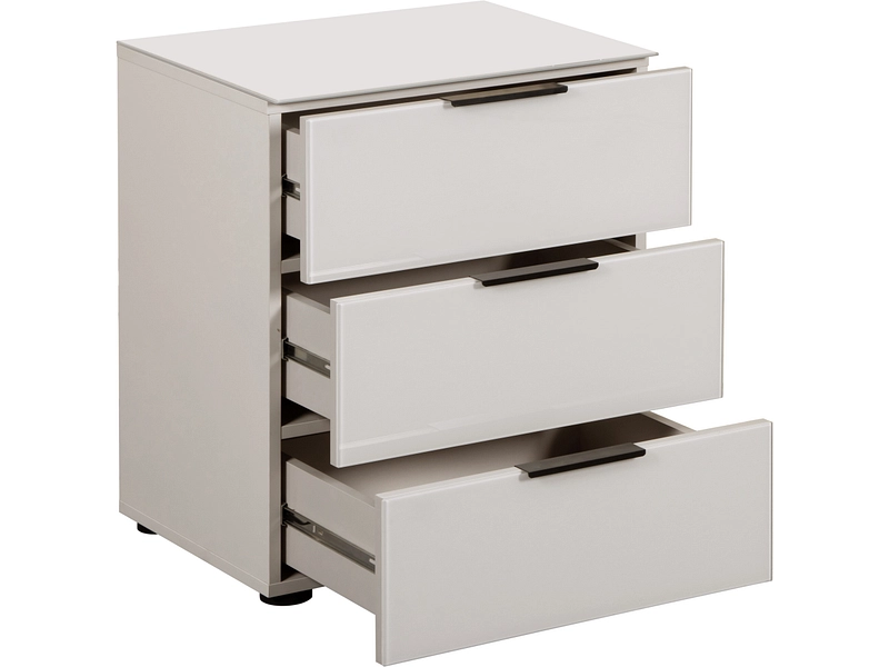 Nachttisch GLASS 3 Schubladen