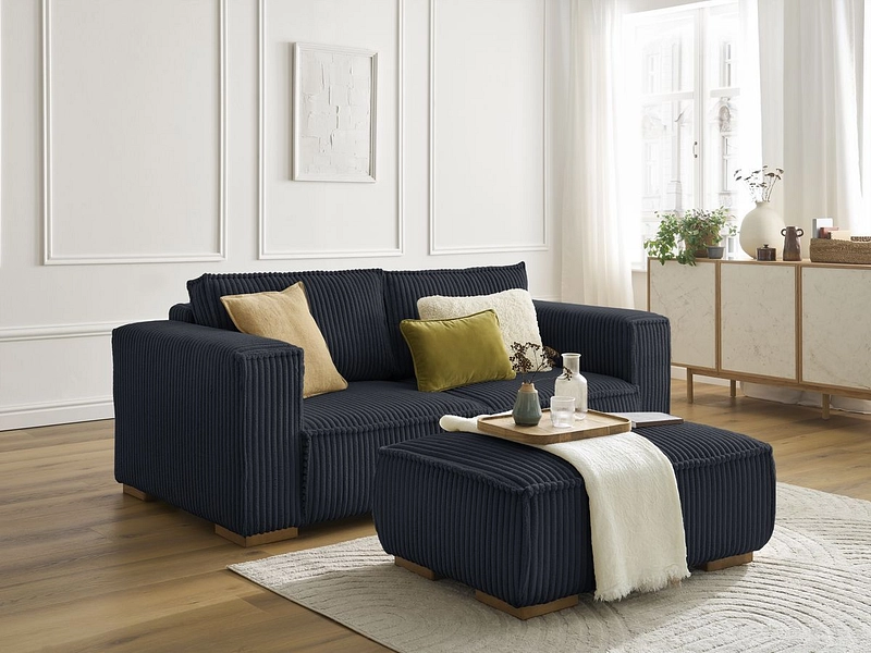 2er Sofa mit Hocker BOBOCHIC CHELSEA