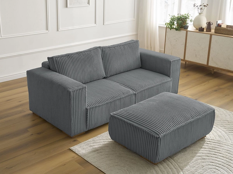 2er Sofa mit Hocker BOBOCHIC CHELSEA