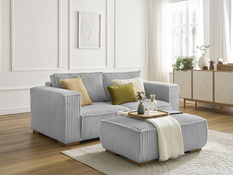 2er Sofa mit Hocker BOBOCHIC CHELSEA