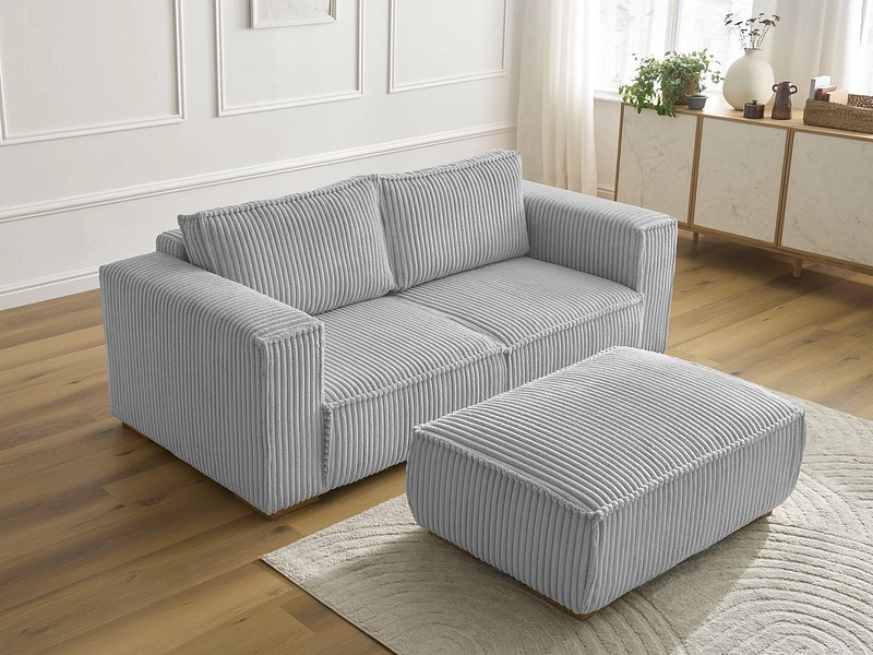 2er Sofa mit Hocker BOBOCHIC CHELSEA
