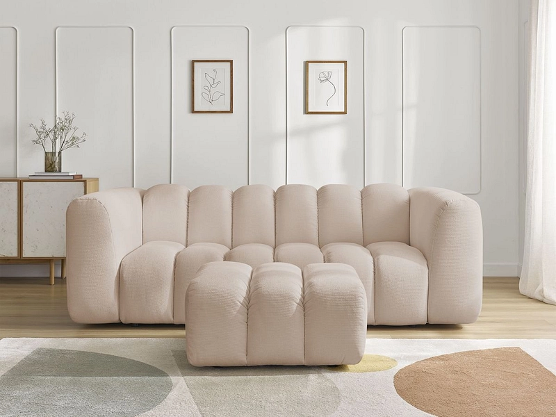 3er Sofa mit Hocker BOBOCHIC TALIA