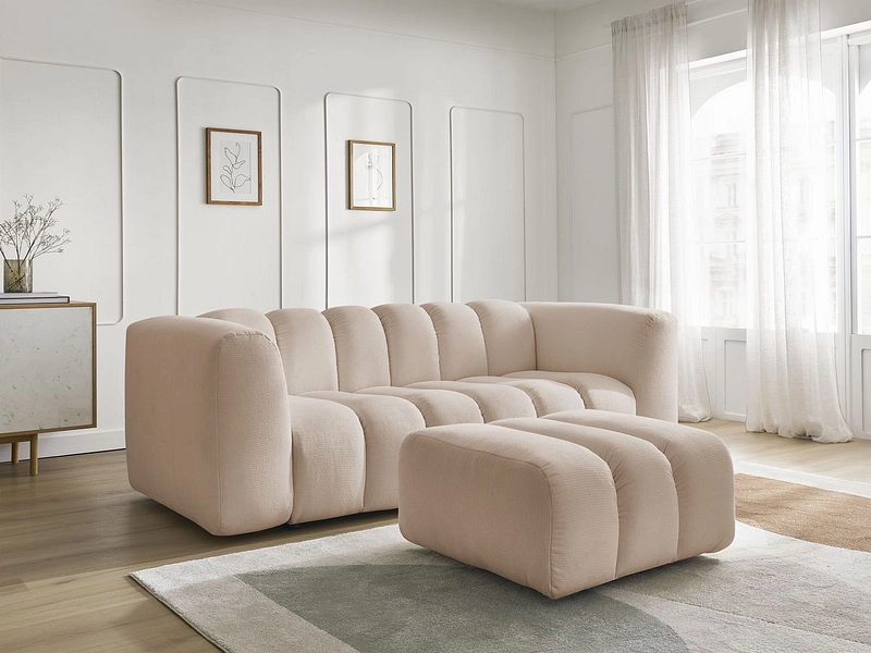 3er Sofa mit Hocker BOBOCHIC TALIA