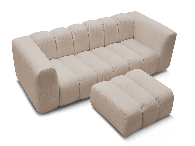 3er Sofa mit Hocker BOBOCHIC TALIA