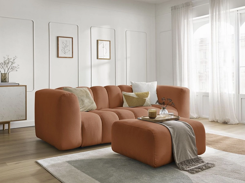 3er Sofa mit Hocker BOBOCHIC TALIA