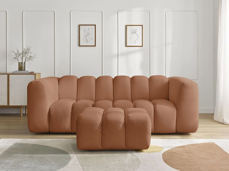 3er Sofa mit Hocker BOBOCHIC TALIA