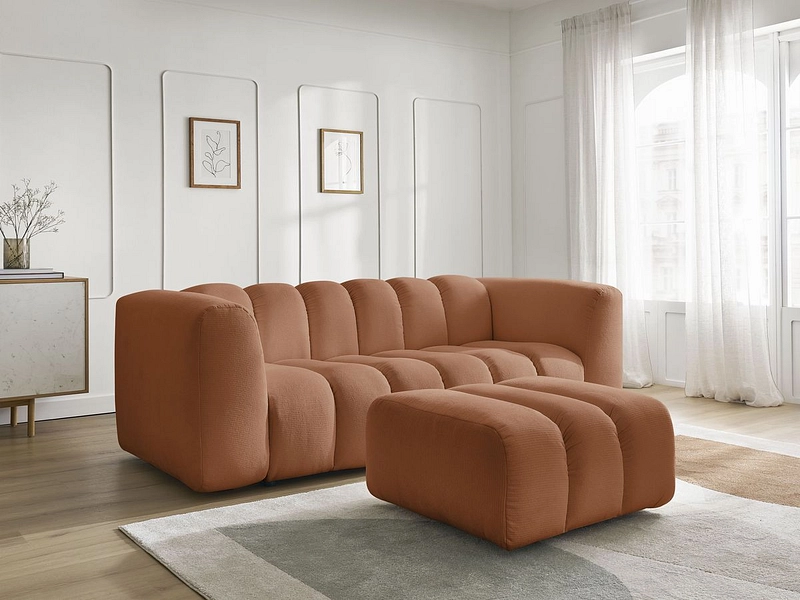 3er Sofa mit Hocker BOBOCHIC TALIA