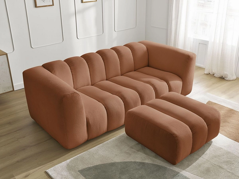 3er Sofa mit Hocker BOBOCHIC TALIA