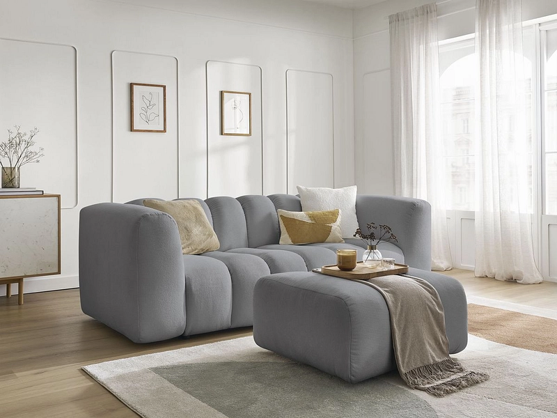 3er Sofa mit Hocker BOBOCHIC TALIA