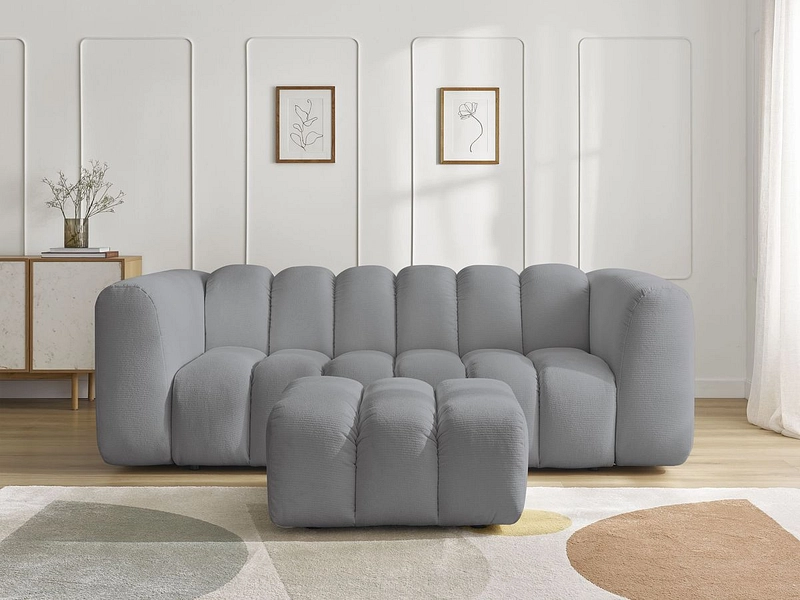3er Sofa mit Hocker BOBOCHIC TALIA