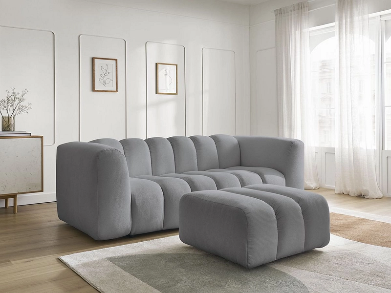3er Sofa mit Hocker BOBOCHIC TALIA