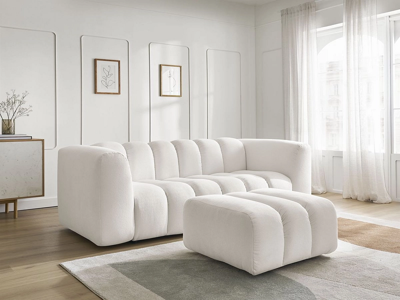 3er Sofa mit Hocker BOBOCHIC TALIA