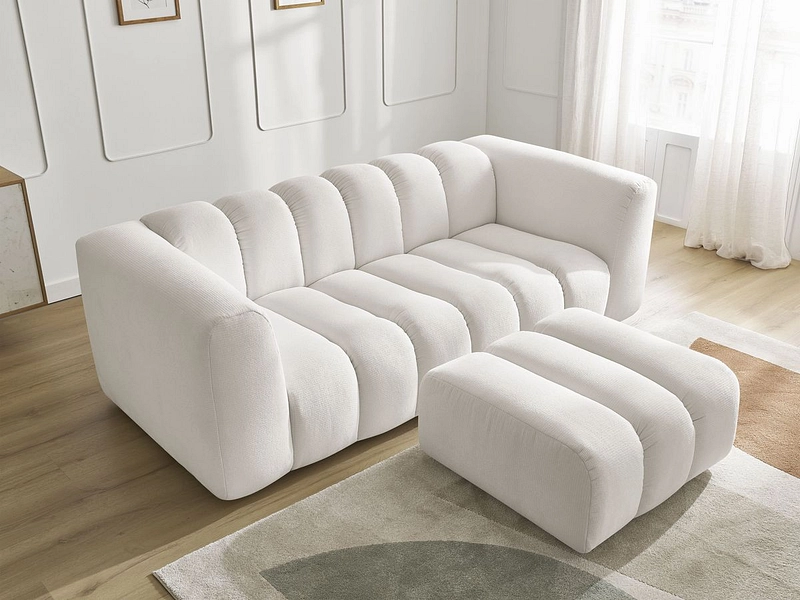 3er Sofa mit Hocker BOBOCHIC TALIA